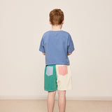 Goldie & Ace Denim Colour Block Shorts - Green