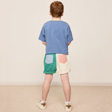Goldie & Ace Denim Colour Block Shorts - Green