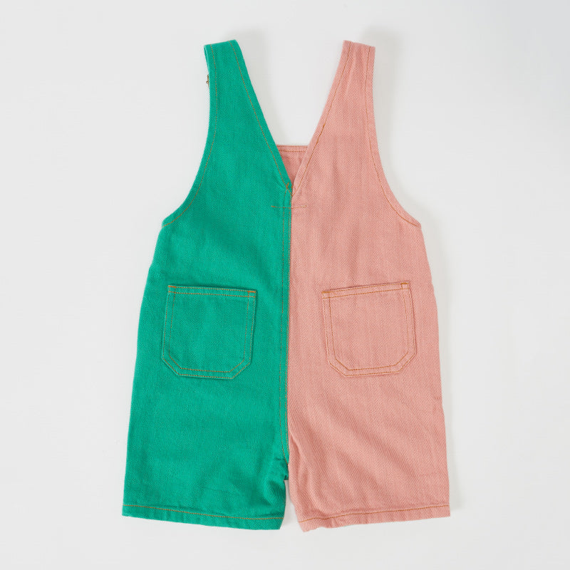 Goldie & Ace Burton Overalls - Denim/Green/Rust