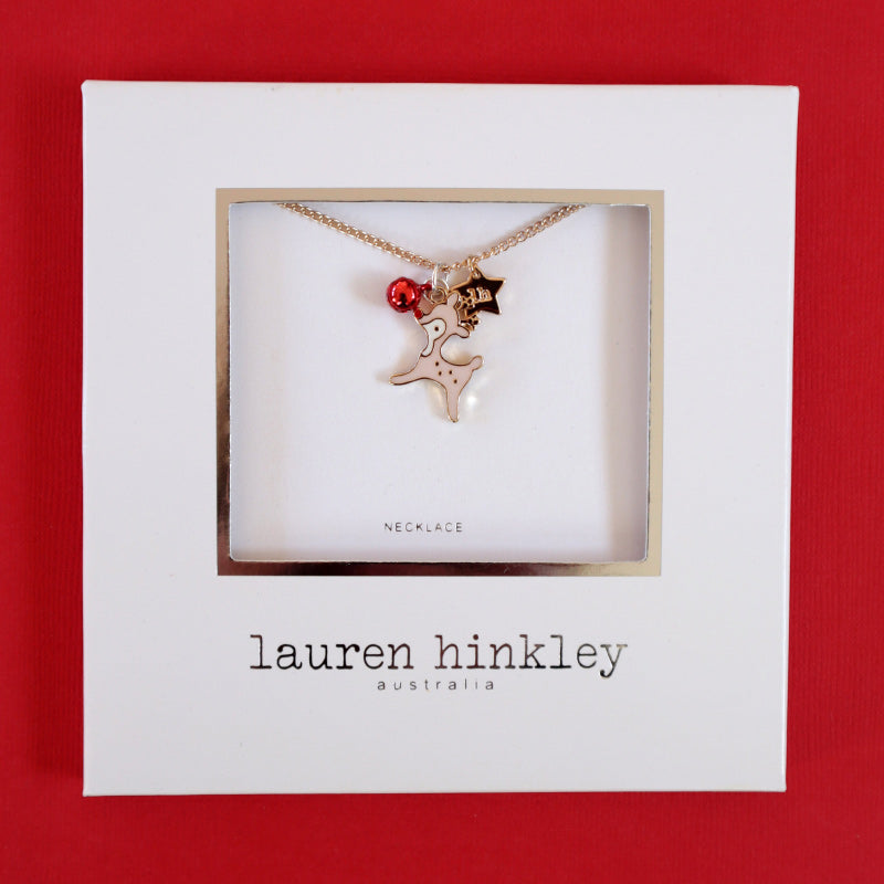 Lauren Hinkley Necklace - Jingle Bell Reindeer