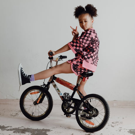 Minti Sketchy Grid Short - Pink