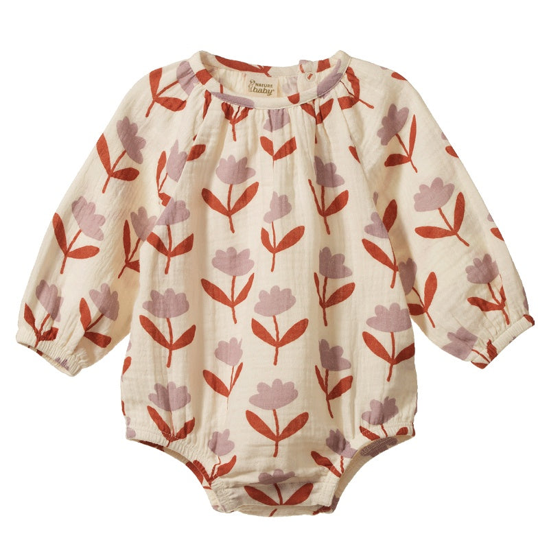 Nature Baby Meadow Bodysuit Muslin - Fleurette