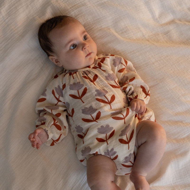 Nature Baby Meadow Bodysuit Muslin - Fleurette