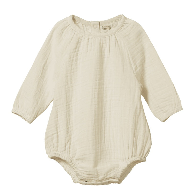 Nature Baby Meadow Bodysuit Muslin - Natural