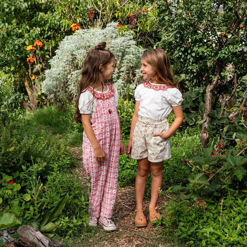 Goldie And Ace Vintage Overall - Berry Gingham