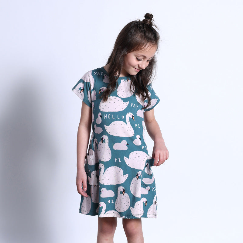 Minti Swan Lake Dress - Dark Green