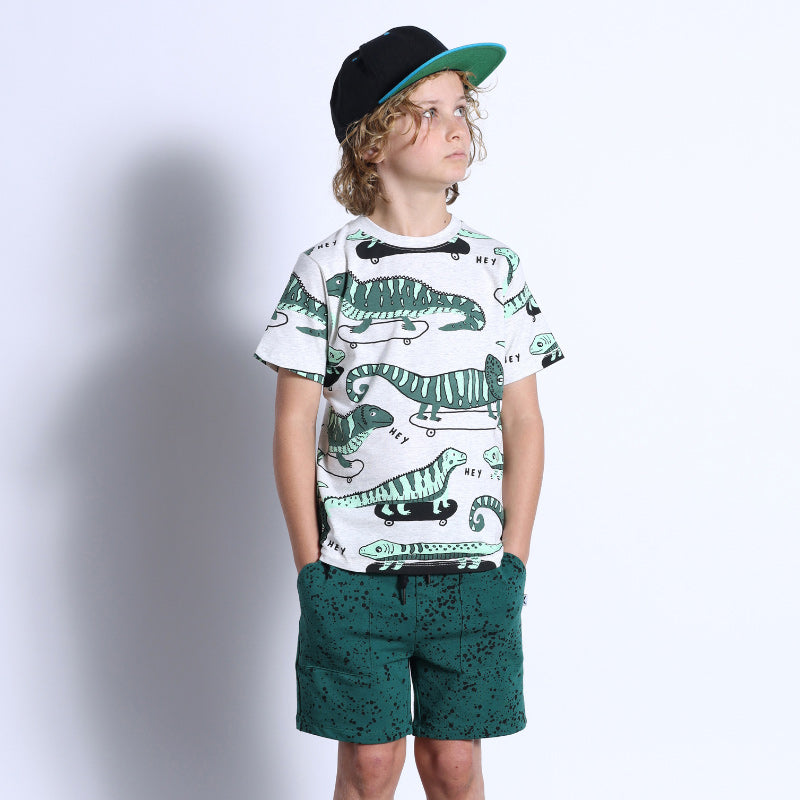 Minti Speckle Short - Green