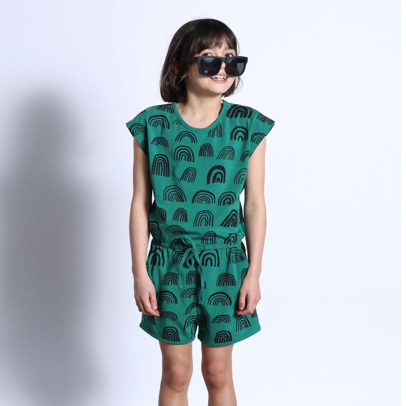 Minti Rainbows Playsuit - Kelly Green