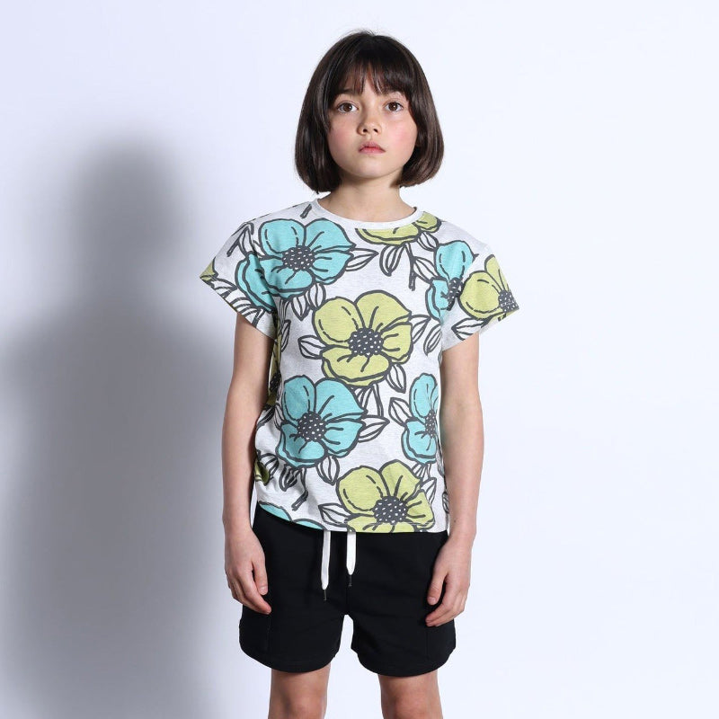 Minti Big Flowers Tee - White