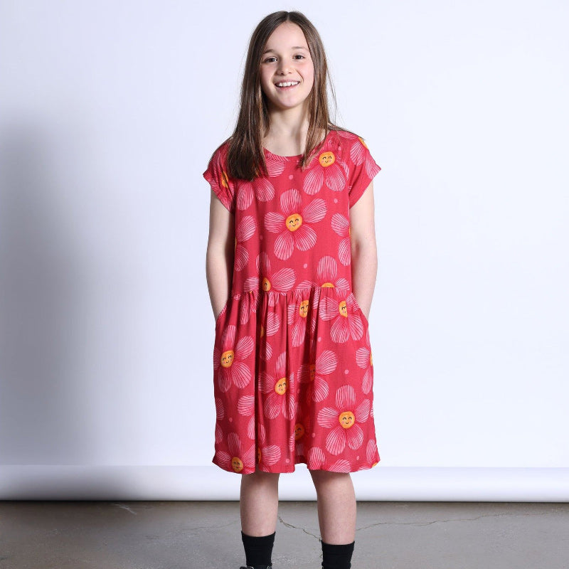 Minti Painted Flower Woven Dress