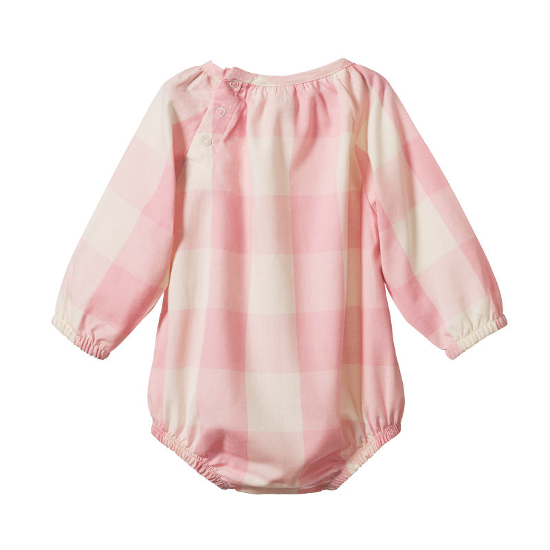 Nature Baby Meadow Bodysuit Gingham - Summer Rose