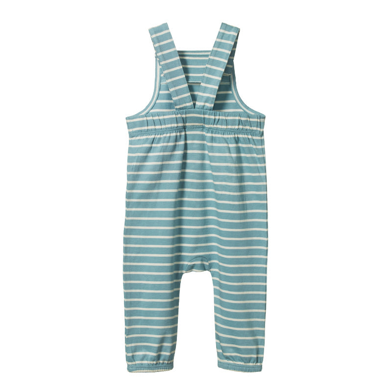 Nature Baby Tobi Overalls - Mineral Sailor Stripe