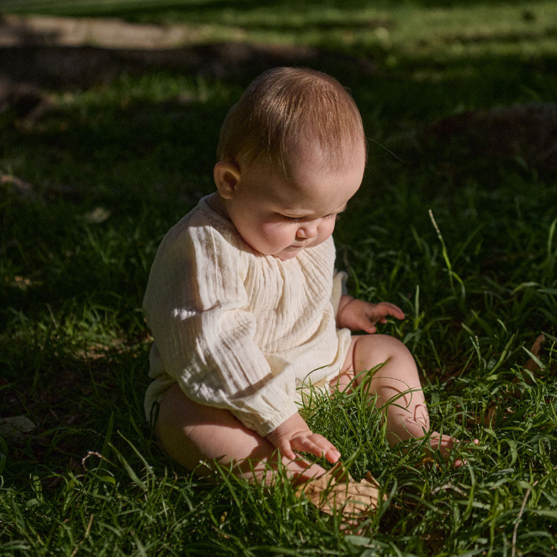 Nature Baby Meadow Bodysuit Muslin - Natural