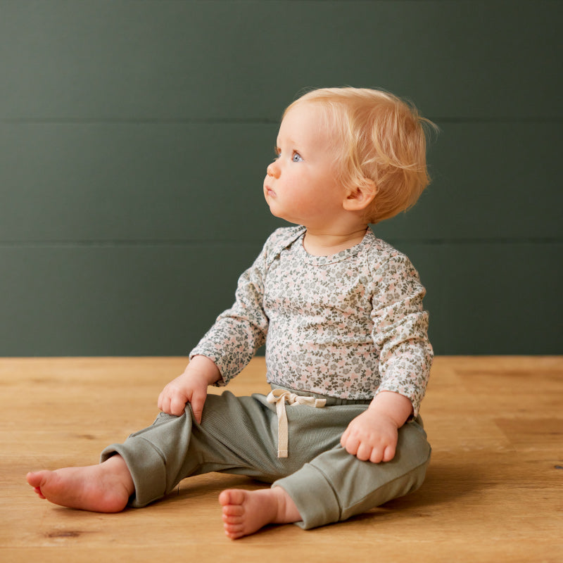 Nature Baby Merino Ess LS Bodysuit - Daisy Belle