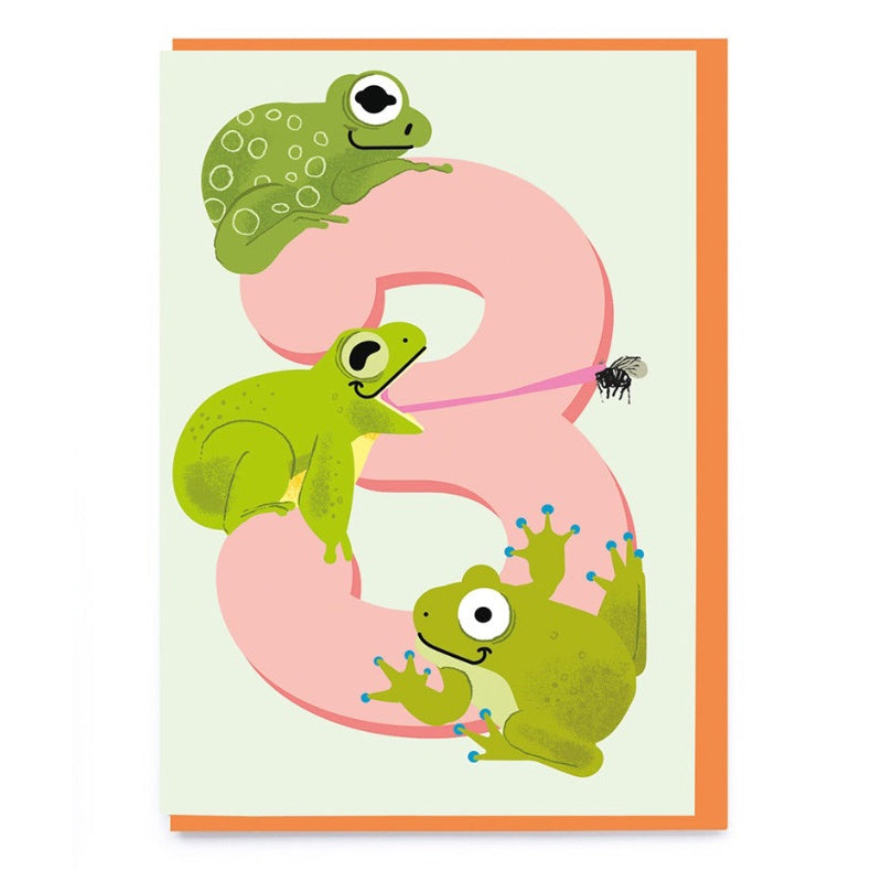 Age 3 Card - Frogs