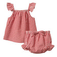 Nature Baby Petal Set Seersucker - Red Gingham