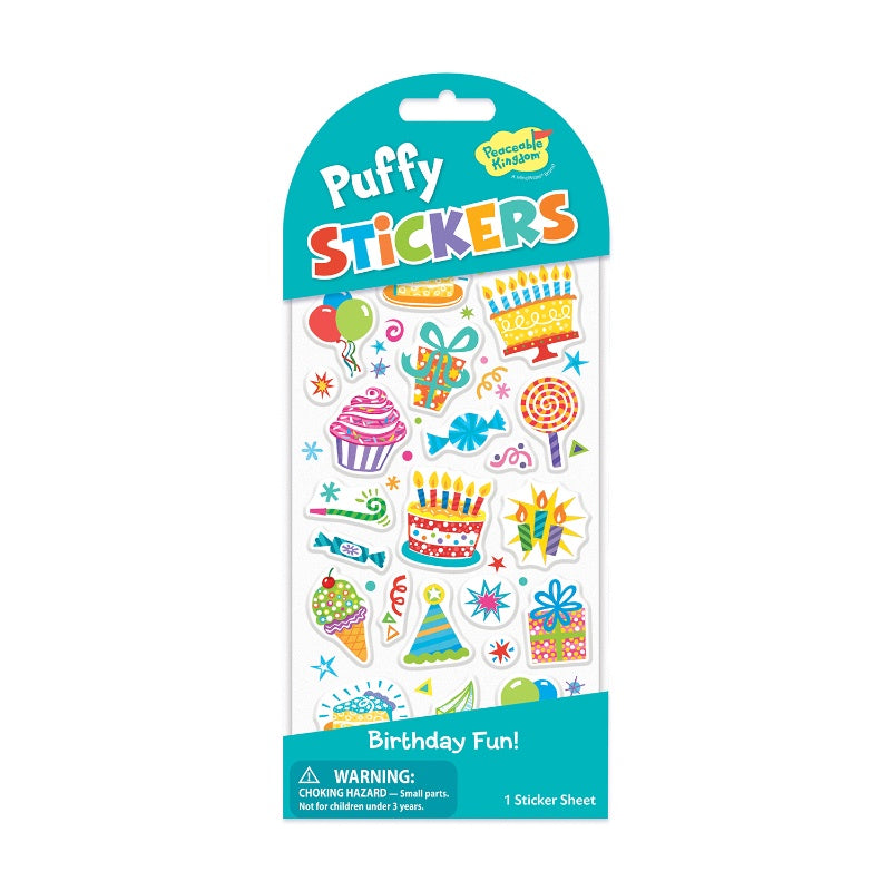 Birthday Fun Stickers Puffy