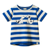 Nature Baby River Tee - Dog Walk Blue