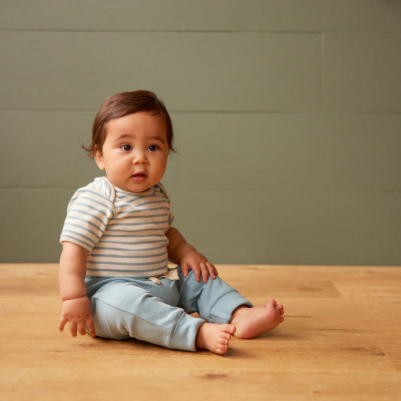 Nature Baby SS Bodysuit - Mineral Sailor Stripe