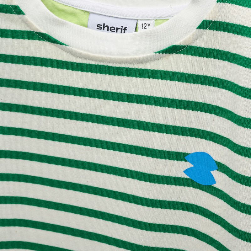 Sherif LS Pepe Tee - Green Stripe