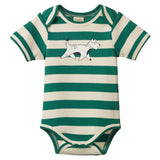 Nature Baby Short Sleeve Bodysuit - Dog Walk Peppermint
