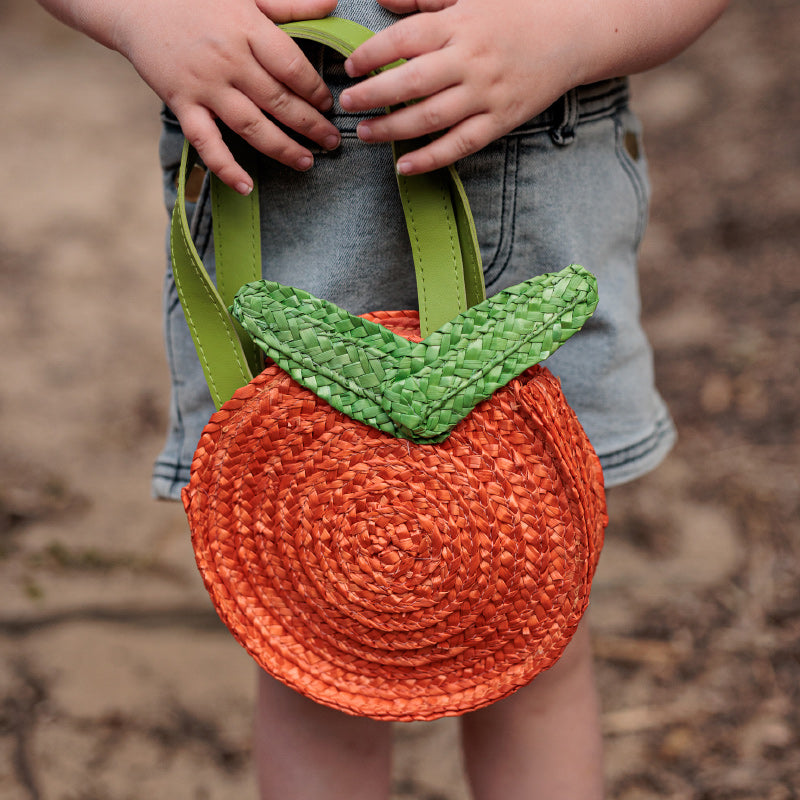 Acorn Straw Bag - Clementine