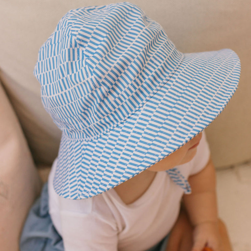 Acorn Wide Brim Infant Hat - Mykonos