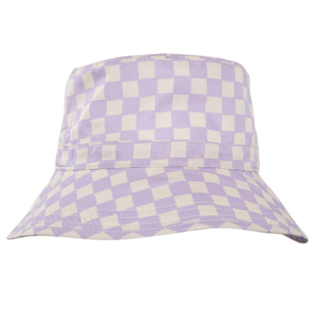 Acorn Broad Brim Hat - Lavender Checks