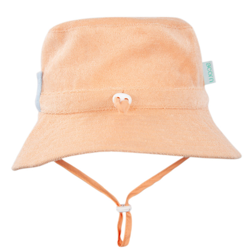 Acorn Terry Towelling Bucket Hat - Peach