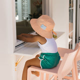 Acorn Terry Towelling Bucket Hat - Peach