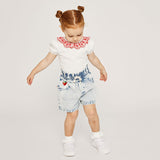 Goldie And Ace Ziggy Shorts - Denim Strawberry