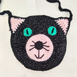 Glitter Cat Hand Knitted Handbag