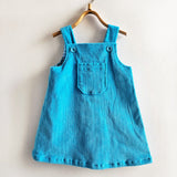 Shorties Chunky Corduroy Pinafore - Bright Blue