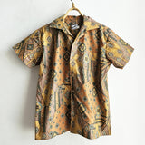Shorties Disco Shirt - Tan Paisley