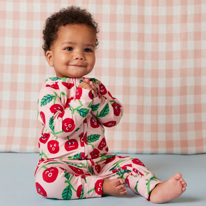 Halcyon Nights LS Romper - Cheeky Cherry