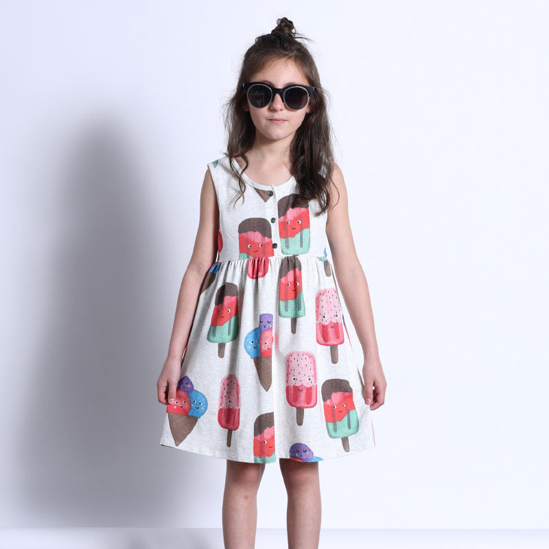 Minti Icecream Stand Dress - White