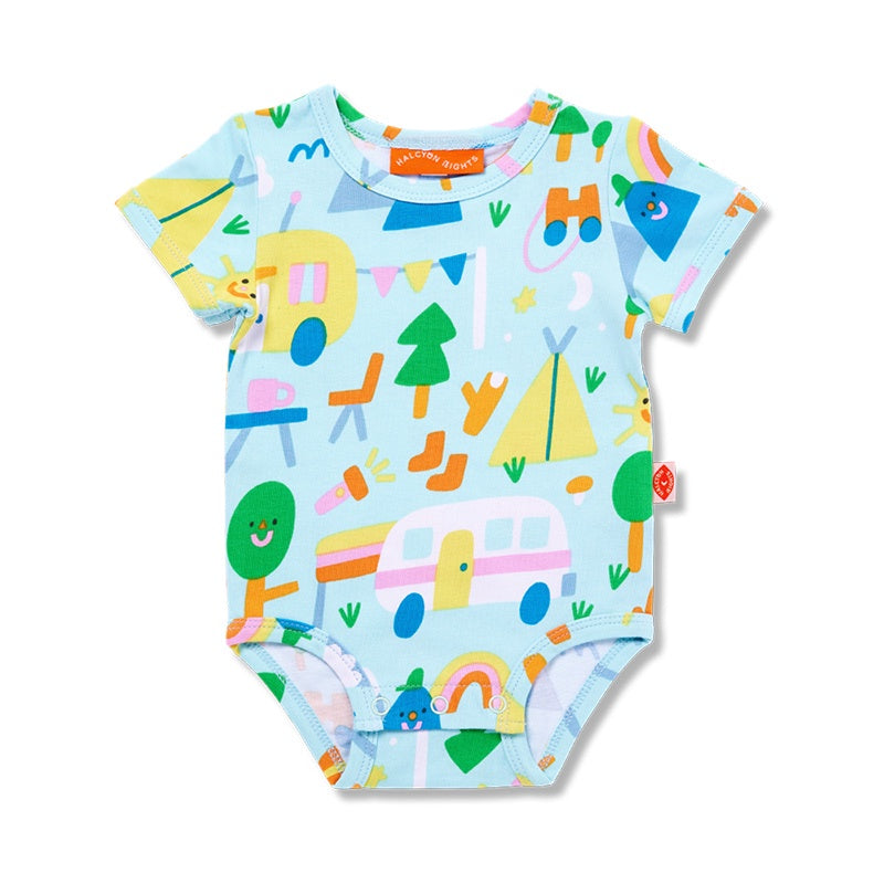 Halcyon Nights SS Bodysuit - Happy Camper