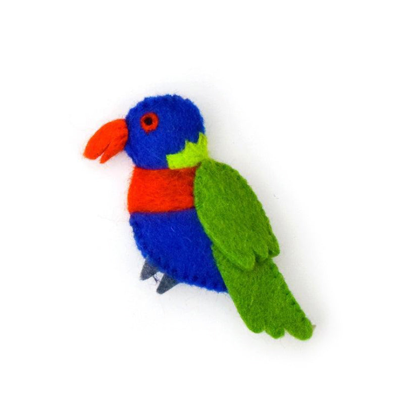 Tara Treasures Finger Puppet - Rainbow Lorikeet