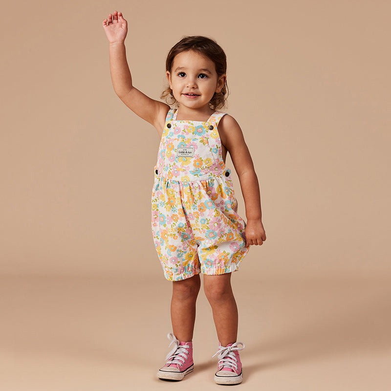 Goldie & Ace Bessie Bubble Shortalls - Flower Child