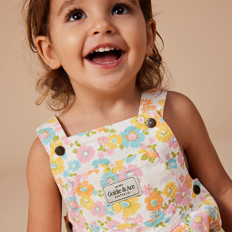 Goldie & Ace Bessie Bubble Shortalls - Flower Child