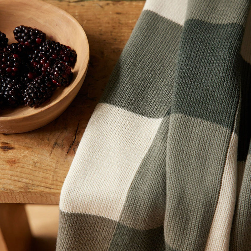 Nature Baby Dune Bassinet Blanket - Thyme Check