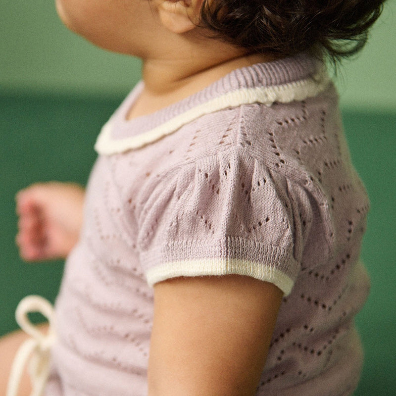 Nature Baby Lottie Suit - Pointelle Lilac