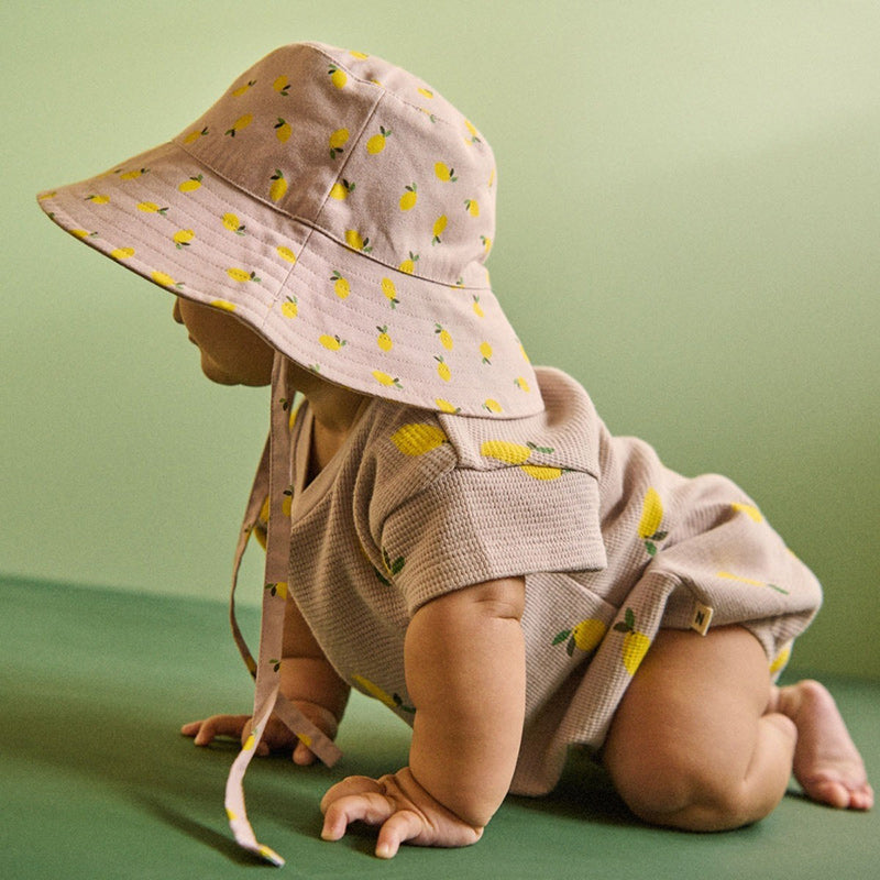 Nature Baby Juno Waffle Romper - Lilac Lemon