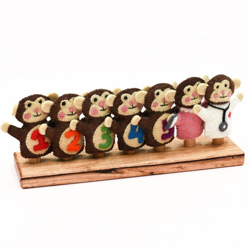 Five Little Monkey, Finger Puppet Set