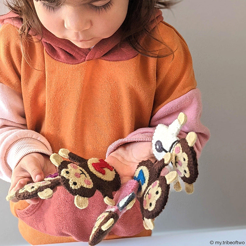 Five Little Monkey, Finger Puppet Set