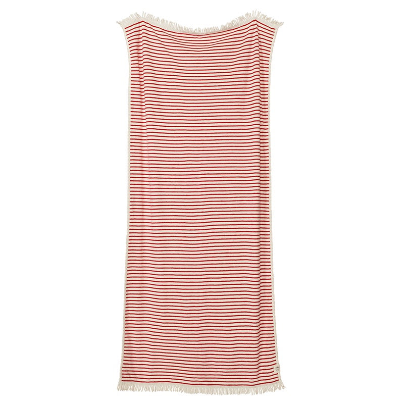 Nature Baby Beach Towel - Red Sea Stripe