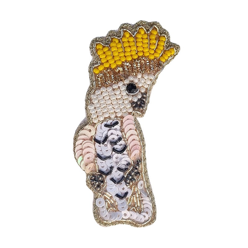 Beaded Brooch - Cockatoo