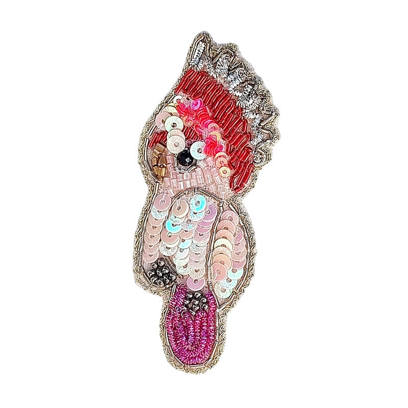 Beaded Brooch - Galah