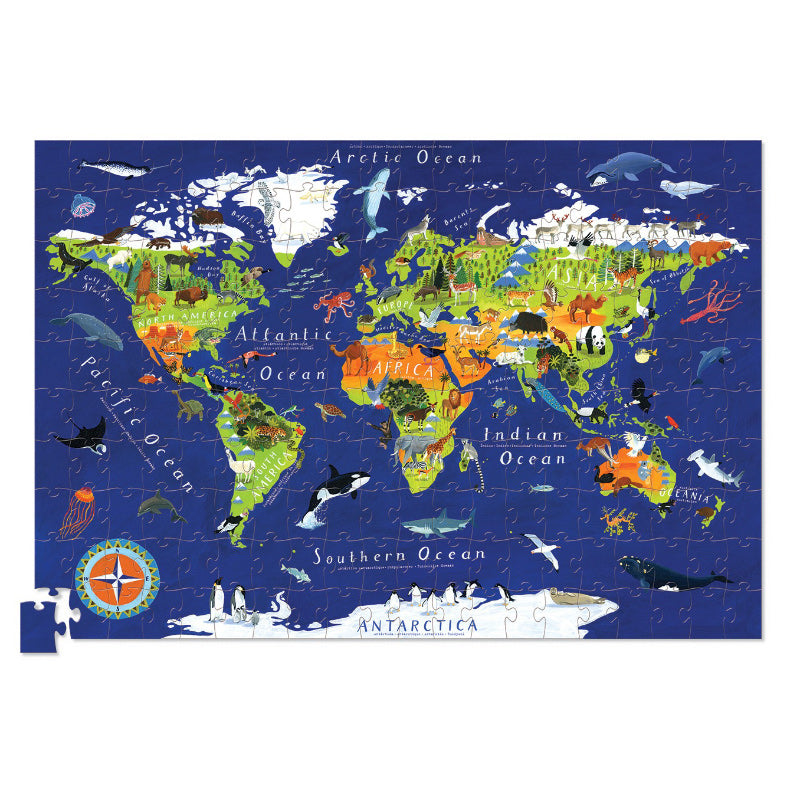 Puzzle + Poster 200PC - World Animal