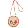 Acorn Dahlia Straw Bag - Natural Orange